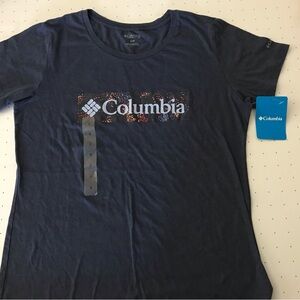 Columbia Navy Blue Women Tee